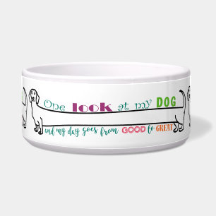 Unique Modern Cute Funny Dachshund Wiener Dog Bowl