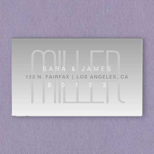 Unique Modern Fading Grey White Ombre Rectangular Sticker