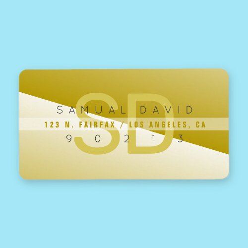 Unique Modern Gold Return Address Label