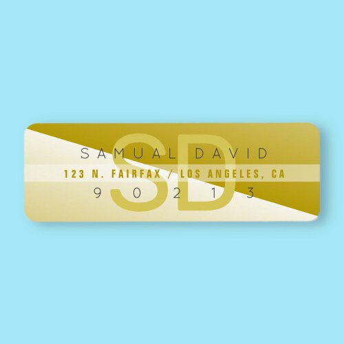 Unique Modern Gold Return Address Label