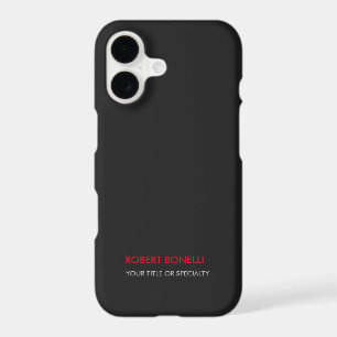 Unique Modern Grey Red Stylish iPhone 17 Case