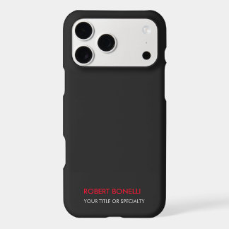 Unique Modern Grey Red Stylish iPhone 17 Pro Max Case