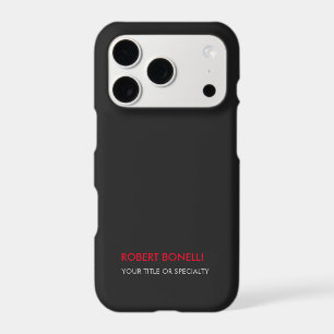 Unique Modern Grey Red Stylish iPhone 17 Pro Case