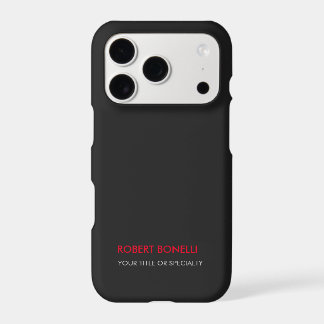 Unique Modern Grey Red Stylish iPhone 17 Pro Case