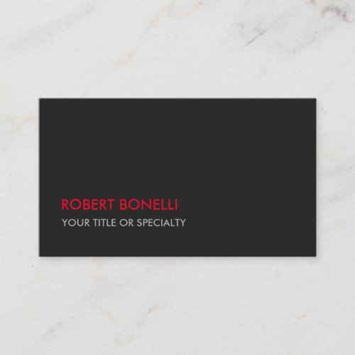 Unique Modern Grey Red Stylish Standard Business Card