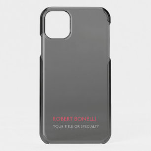 Unique Modern Grey Red Stylish iPhone 11 Case
