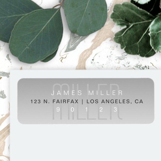 Unique Modern Grey White Fading Ombre Label (Creator Uploaded)