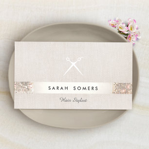 Unique Modern Hair Stylist Scissors Business Card