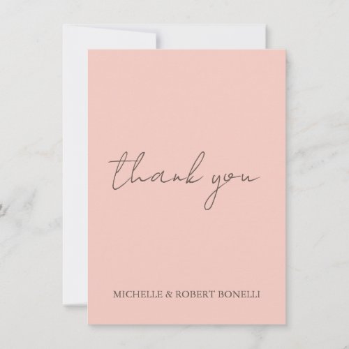 Unique Modern Handwritten Chic  Thank You Card