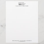 Unique Modern Home Logo Black/White Real Estate Letterhead<br><div class="desc">A unique modern home logo is paired with your name or business name on this clean letterhead design for real estate agents,  realtors,  architects,  residential construction,  interior designers,  vacation rentals,  property managers and more. Art and design © 1201AM</div>