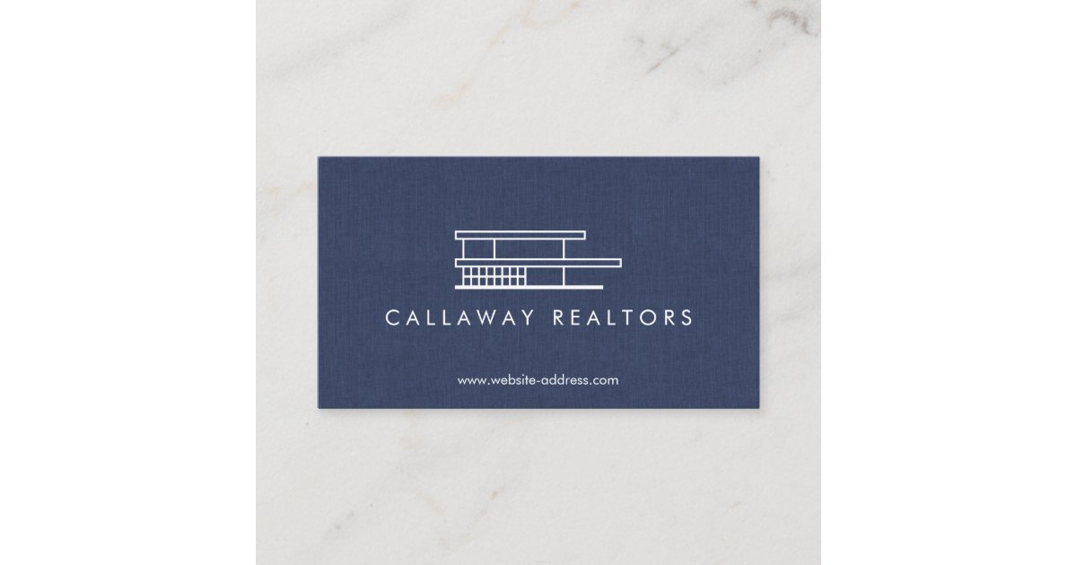 unique modern home logo on navy linen real estate business card zazzle com unique modern home logo on navy linen real estate business card zazzle com