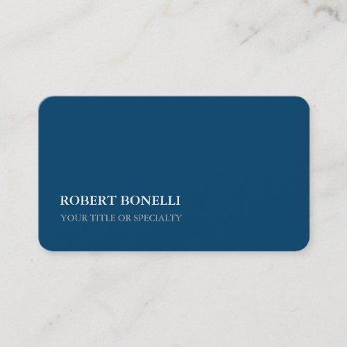 Unique Modern Indigo Dye Blue Stylish Minimalist Business Card