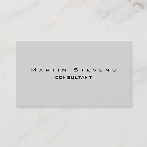 Unique Modern Light Grey Minimalist Plain Silk Business Card