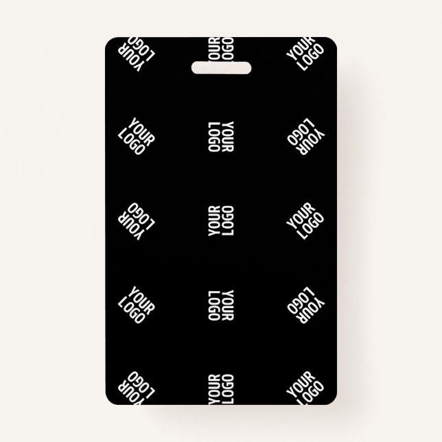 Unique Modern Logo Pattern Template | Black Badge (Front)