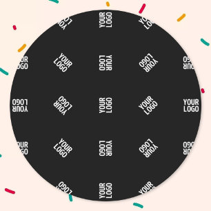 Unique Modern Logo Pattern Template   Black Classic Round Sticker