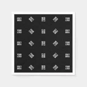 Unique Modern Logo Pattern Template Black Napkins