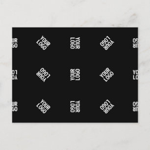 Unique Modern Logo Pattern Template   Black Postcard