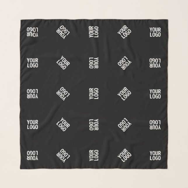 Unique Modern Logo Pattern Template | Black Scarf (Front)