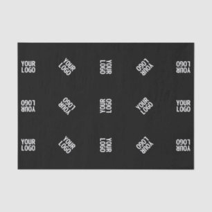Unique Modern Logo Pattern Template Black Tissue Paper