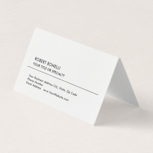 Unique Modern Minimalist Black White Business Card