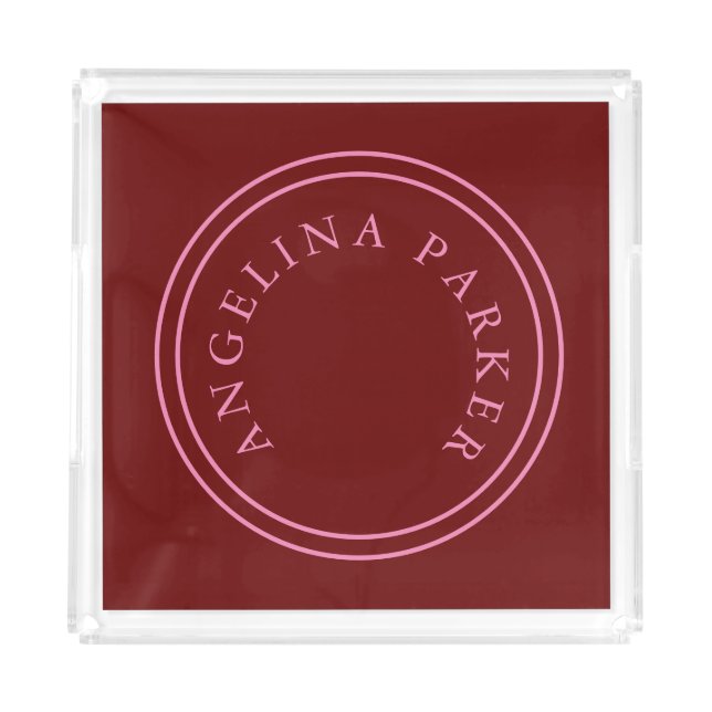 Unique Modern Minimalist Plain Acrylic Tray (Front)