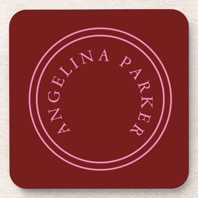 Unique Modern Minimalist Plain Beverage Coaster (Front)