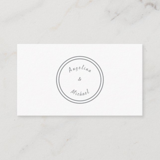 Unique Modern Minimalist Plain Enclosure Card (Front)