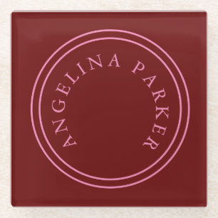 Unique Modern Minimalist Plain Glass Coaster