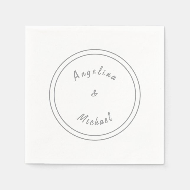 Unique Modern Minimalist Plain Napkins (Front)