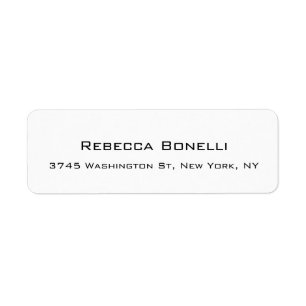 Unique Modern Minimalist Plain Simple White Label