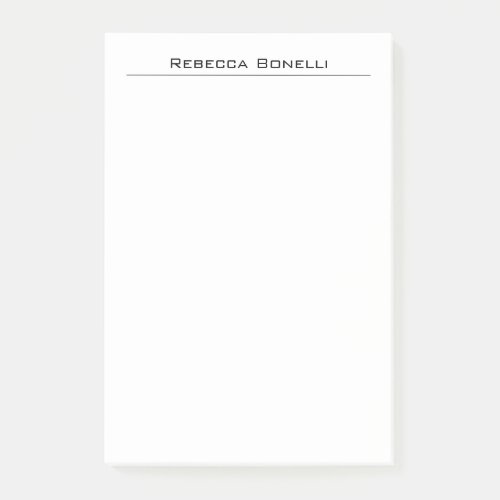 Unique Modern Minimalist Plain Simple White Post_it Notes