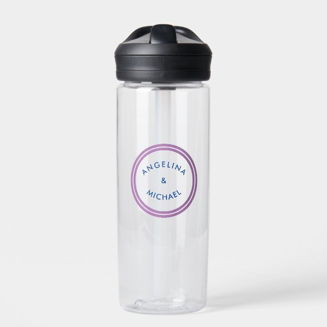 Unique Modern Minimalist Plain Water Bottle (Front)