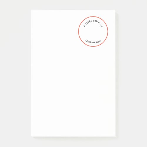 Unique Modern Minimalist Red Black White Curvature Post_it Notes