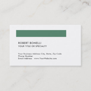 Unique Modern Minimalist Standard Size Black White Business Card
