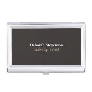 Unique Modern Mnimalist Grey Custom Business Card Case