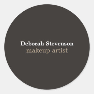 Unique Modern Mnimalist Grey Custom Classic Round Sticker