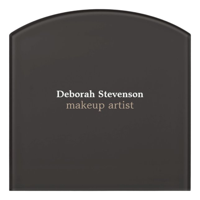 Unique Modern Mnimalist Grey Custom Door Sign (Contour Front)