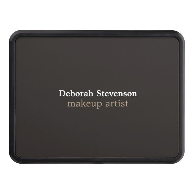 Unique Modern Mnimalist Grey Custom Hitch Cover (Front)