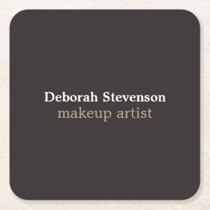 Unique Modern Mnimalist Grey Custom Square Paper Coaster