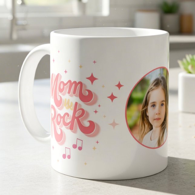 Unique Modern Mom Personalized Photo Coffee Mug (Creator Uploaded)