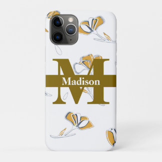 Unique Modern Monogram Initial Name Personalized  iPhone 11 Pro Case