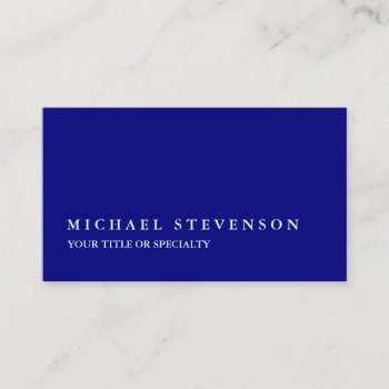 Unique Modern Navy Blue Business Card by made_in_atlantis at Zazzle