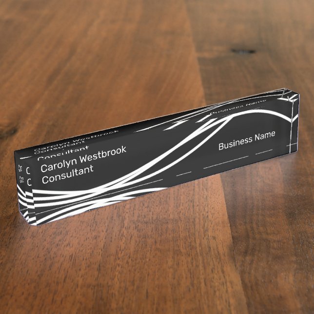 Unique Modern Office Executive Desk Name Plate (Side)