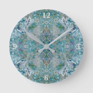 Unique Modern One Of A Kind Abstract Art Design Round Clock