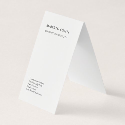 Unique Modern Plain Minimalist Business Card