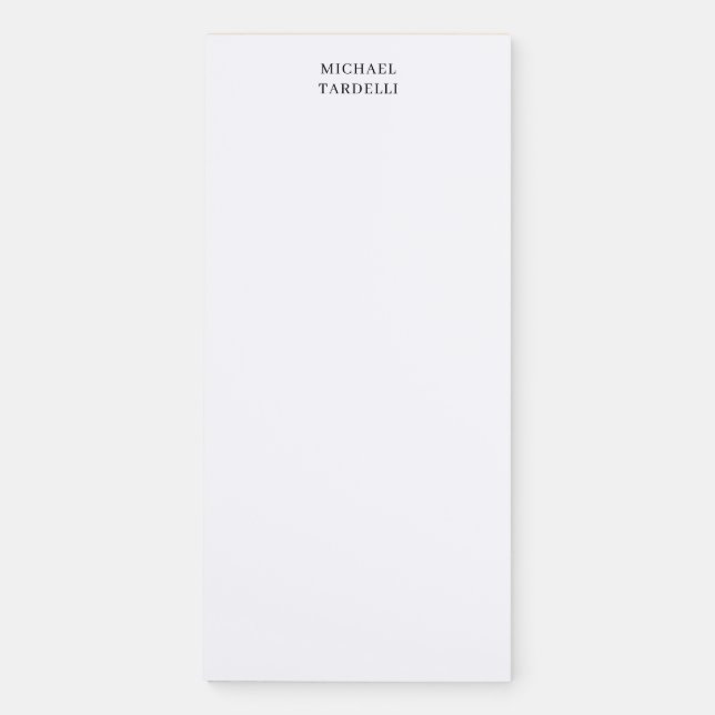 Unique Modern Plain Minimalist Magnetic Notepad (Front)