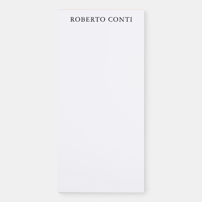 Unique Modern Plain Minimalist Magnetic Notepad (Front)