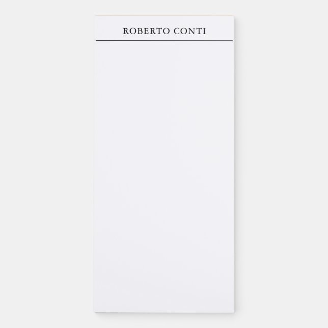 Unique Modern Plain Minimalist Magnetic Notepad (Front)