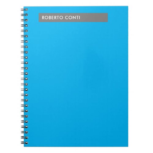 Unique Modern Plain Minimalist Name Notebook