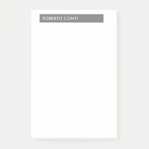Unique Modern Plain Minimalist Name Post-it Notes